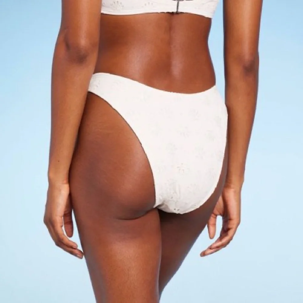 Women's Pointelle V-Front Extra Cheeky Extra High Leg Bikini Bottom - Wild Fable